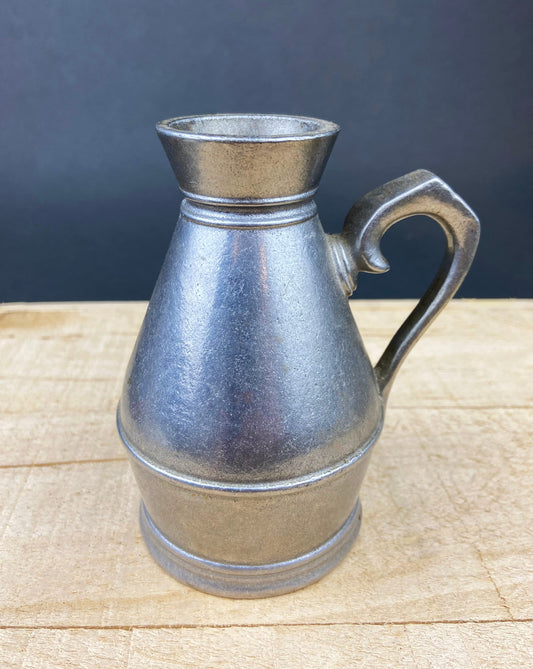 Vintage Pewter Pitcher. Small Collectible Jug or Rustic Flower Vase. Home, Restaurant Decor. Film, Food Styling Prop. RWP, USA. - Tampa Home & Garden Store