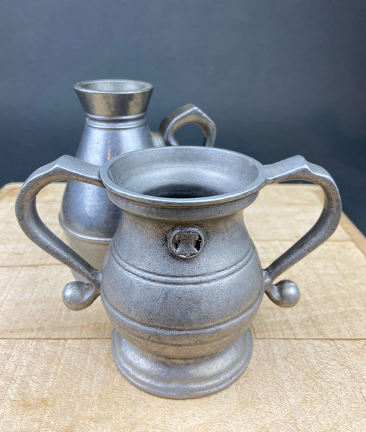Vintage Pewter Sugar Bowl or Vase. Collectible, Home, Restaurant Decor. Film, Food Styling Prop. RWP USA. - Tampa Home & Garden Store