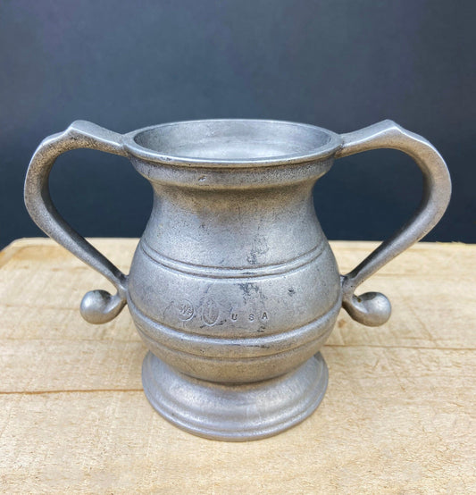 Vintage Pewter Sugar Bowl or Vase. Collectible, Home, Restaurant Decor. Film, Food Styling Prop. RWP USA. - Tampa Home & Garden Store