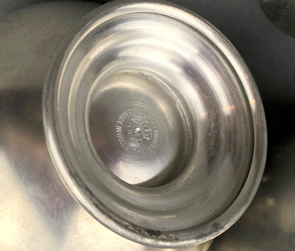 Vintage Pewter Tea Pot / Coffee Pot and Sugar Bowl with Lid, Wooden Handle and Knob.   Royal Holland Pewter. KMD, Tiel. Photo / Video Props. - Tampa Home & Garden Store
