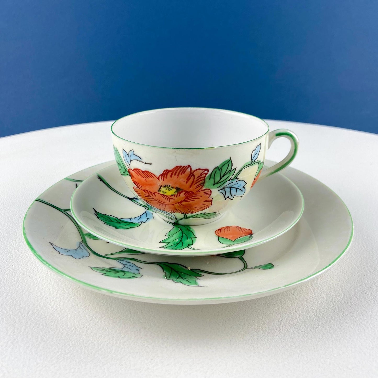 Vintage Porcelain Tea Cup & Saucer. Hand-Painted Violets. Modern Farmhouse. Tea Garden Party Hosting Essentials. - Tampa Home & Garden Store