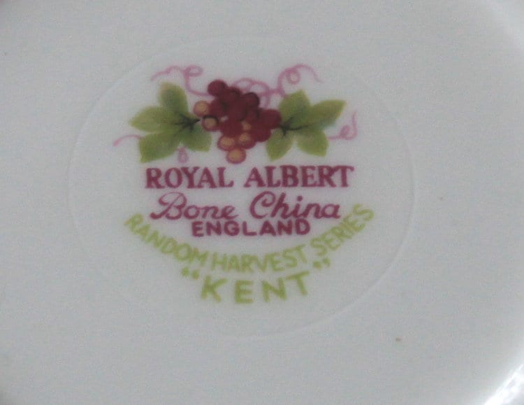 Vintage Royal Albert Bone China Cup and Saucer: Harvest Grapes Design - Tampa Home & Garden Store