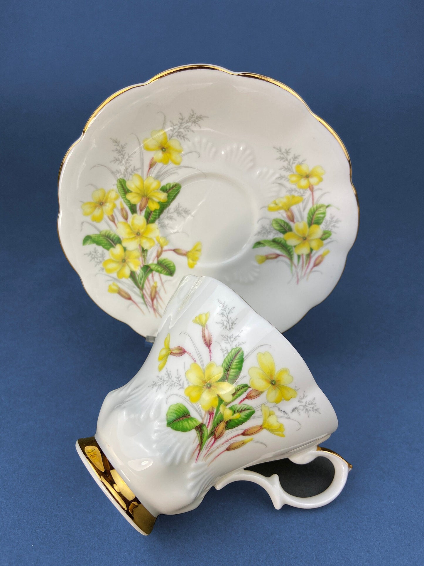Vintage Royal Albert Bone China Tea Cup and Saucer: Primrose Friendship Series - Tampa Home & Garden Store