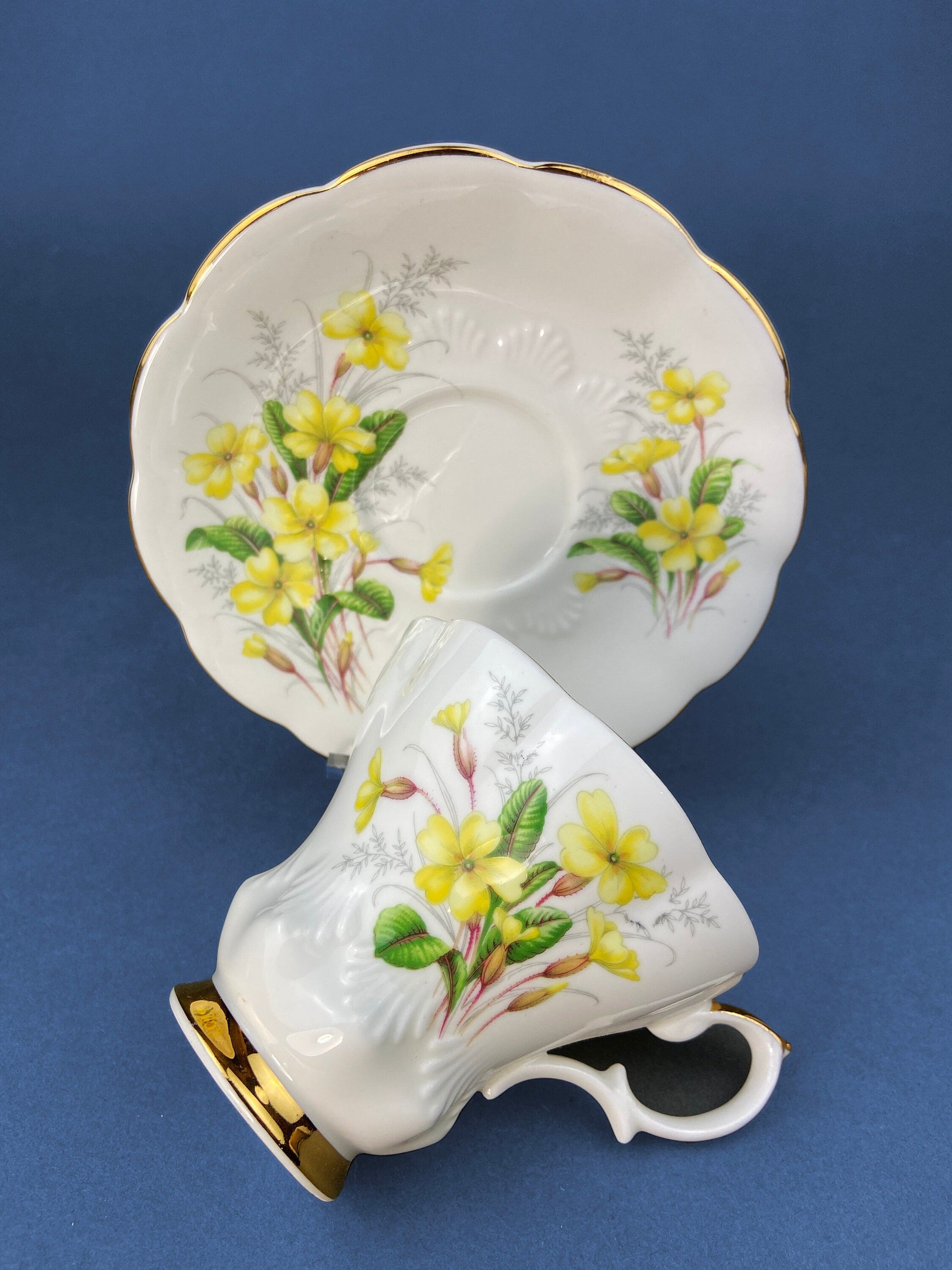 Vintage Royal Albert Bone China Tea Cup and Saucer: Primrose Friendship Series - Tampa Home & Garden Store