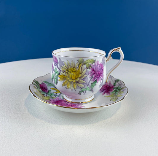 Vintage Royal Albert Teacup or Coffee Cup and Saucer. Flowers of the Month Series. Chrysanthemum. Dining Room Table Decor. Tea Connoisseur. - Tampa Home & Garden Store