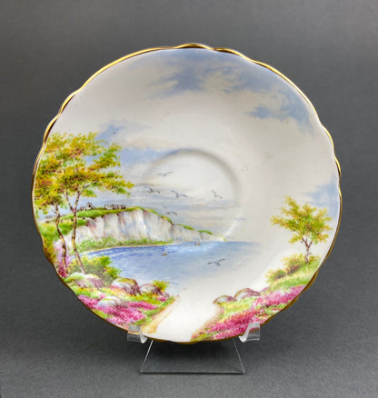 Vintage Royal Vale Tea Cup and Saucer: English Cottage Garden Motif - Tampa Home & Garden Store