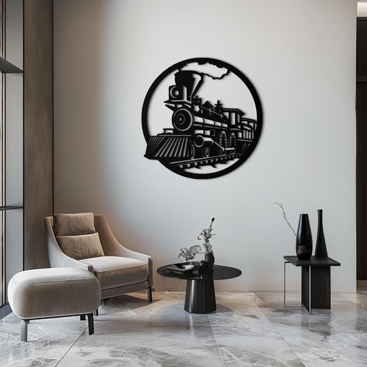 Vintage Steam Train Metal Wall Art - Rustic Locomotive Decor - KAF100 - Tampa Home & Garden Store