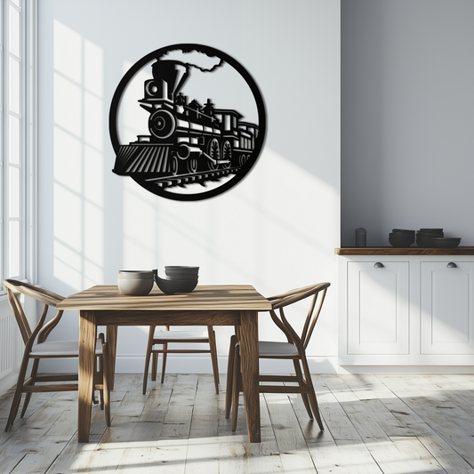 Vintage Steam Train Metal Wall Art - Rustic Locomotive Decor - KAF100 - Tampa Home & Garden Store