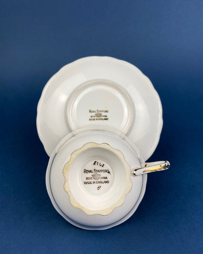 Vintage Tea/Coffee Cup and Saucer. Royal Stafford. Fine Bone China Made in England. - Tampa Home & Garden Store
