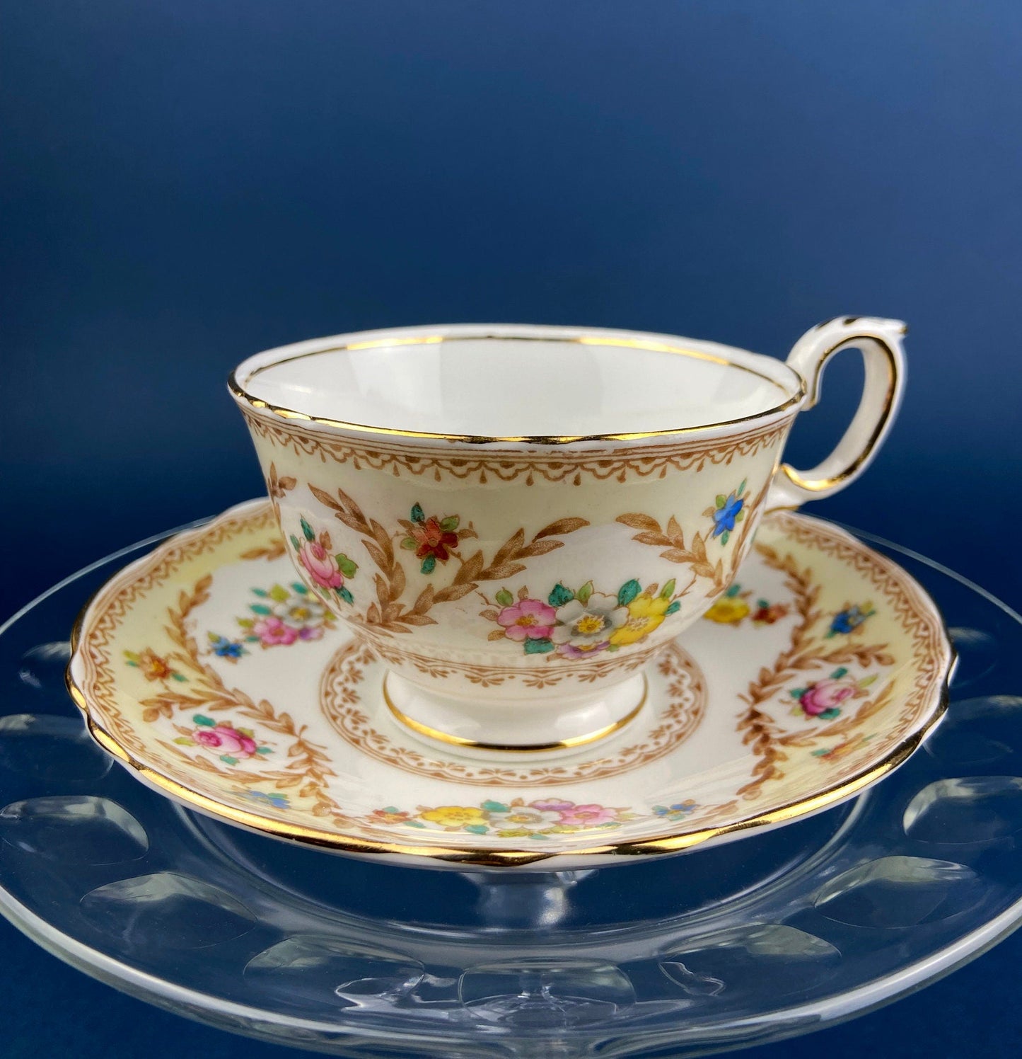 Vintage Tea/Coffee Cup and Saucer. Royal Stafford. Fine Bone China Made in England. - Tampa Home & Garden Store