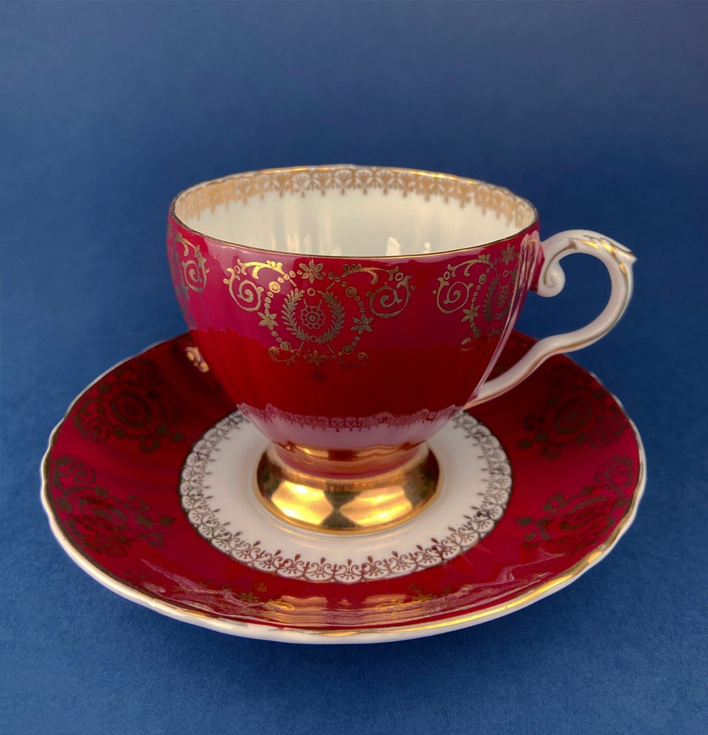 Vintage Teacup, Coffee Cup and Saucer.  Royal Grafton. Fine Bone China Made in England. - Tampa Home & Garden Store