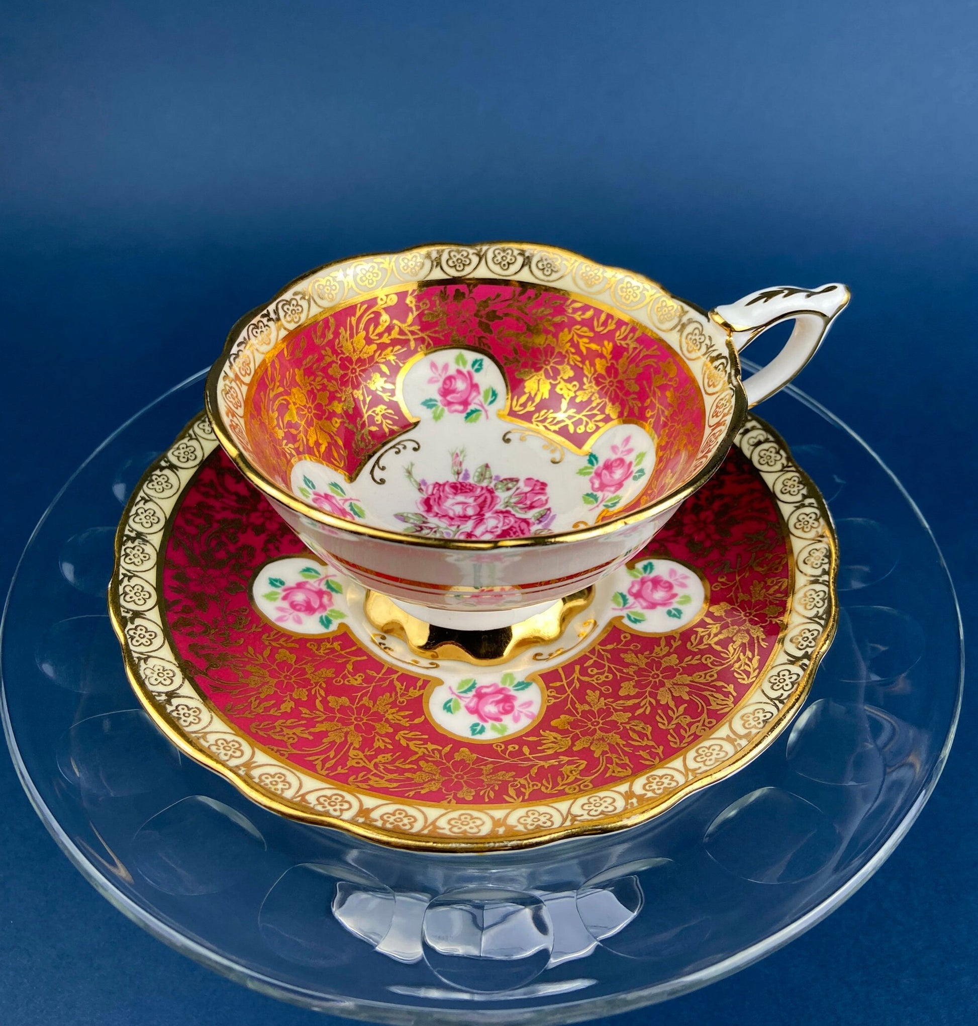 Vintage Teacup, Coffee Cup and Saucer.  Royal Grafton. Fine Bone China Made in England. - Tampa Home & Garden Store
