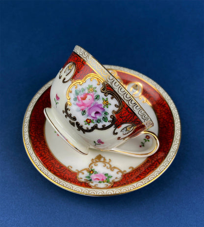 Vintage Teacup and Saucer. Hand Painted in Occupied Japan. Fine Bone China. - Tampa Home & Garden Store