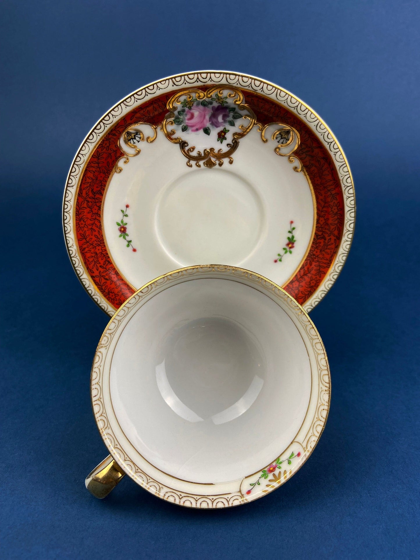 Vintage Teacup and Saucer. Hand Painted in Occupied Japan. Fine Bone China. - Tampa Home & Garden Store