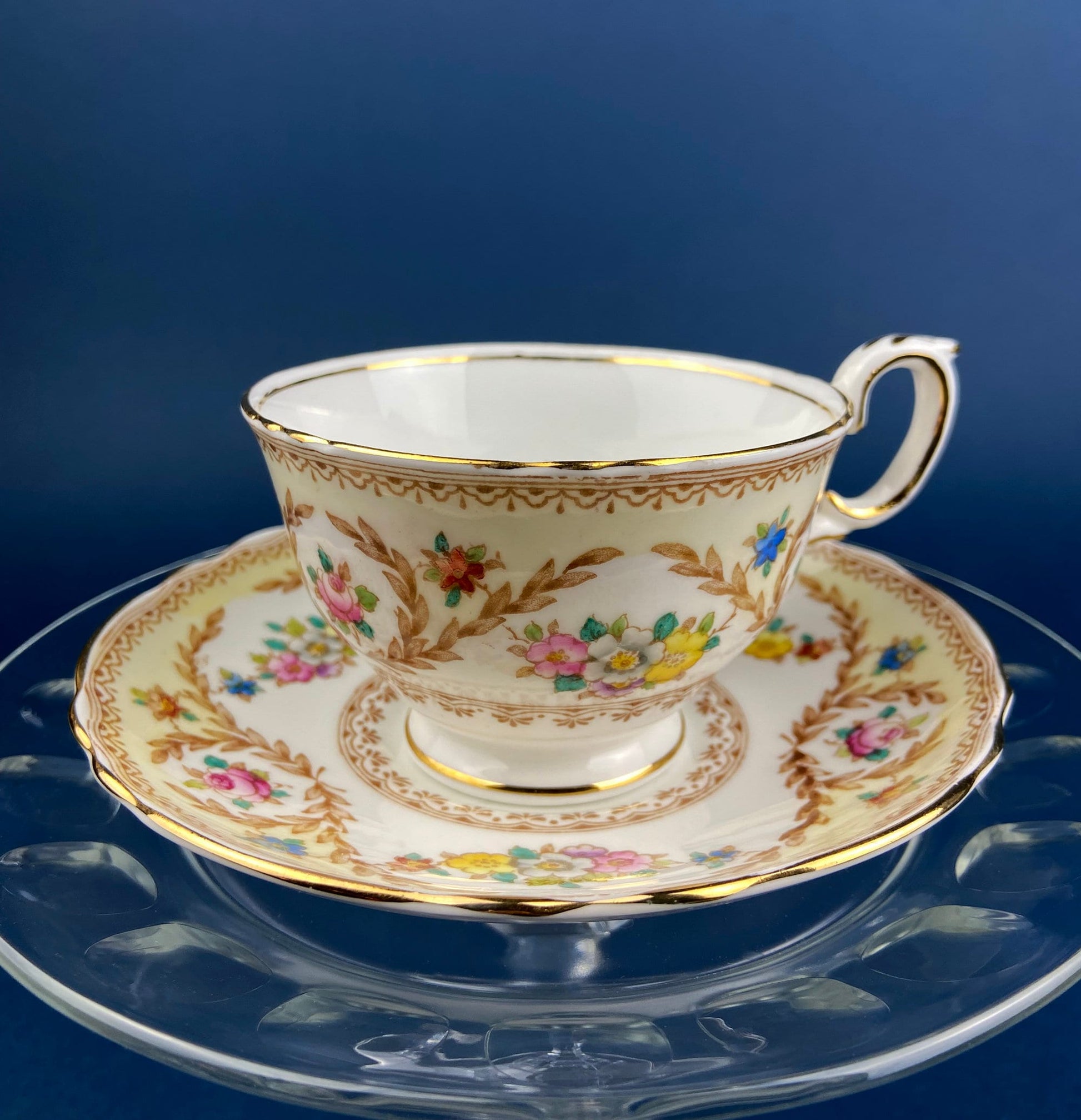 Vintage Teacup and Saucer. Hand Painted in Occupied Japan. Fine Bone China. - Tampa Home & Garden Store