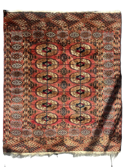 Vintage Tribal Turkoman Tekke Rug 3’4” x 4’ - Tampa Home & Garden Store