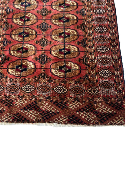 Vintage Tribal Turkoman Tekke Rug 3’4” x 4’ - Tampa Home & Garden Store