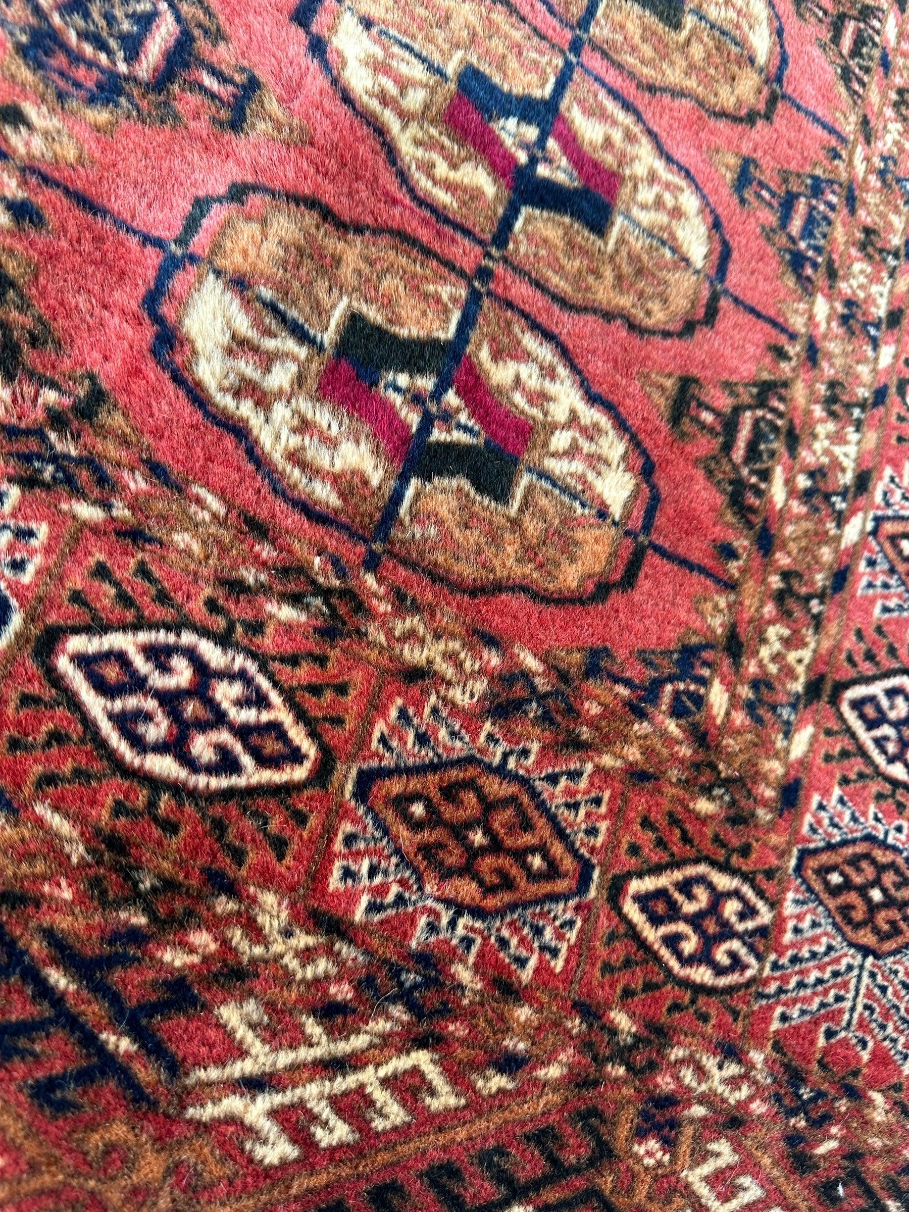 Vintage Tribal Turkoman Tekke Rug 3’4” x 4’ - Tampa Home & Garden Store