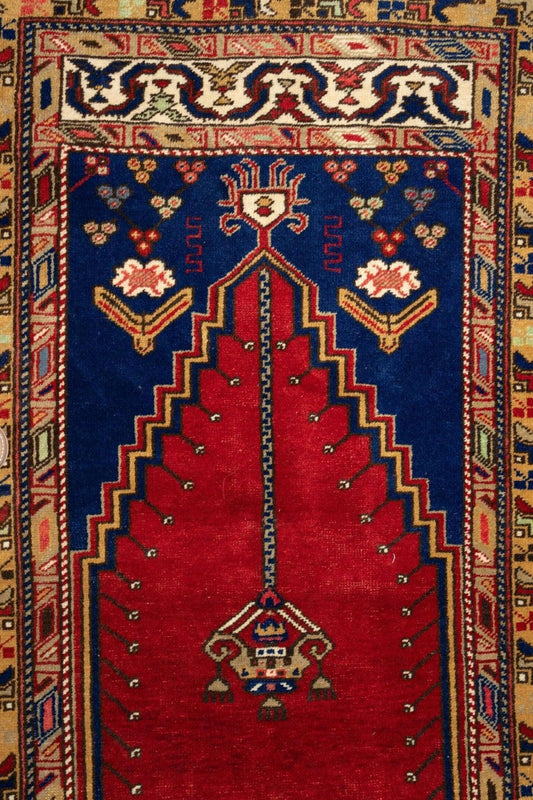 Vintage Turkish Wool Prayer Rug 4x6 - Tampa Home & Garden Store