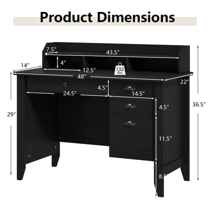 Computer Desk PC Laptop and Writing Table Workstation -Black