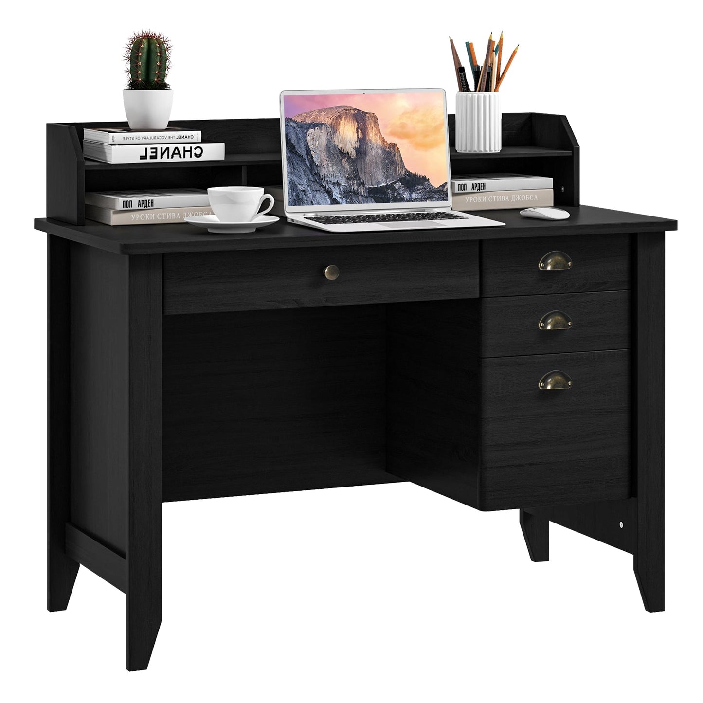 Computer Desk PC Laptop and Writing Table Workstation -Black