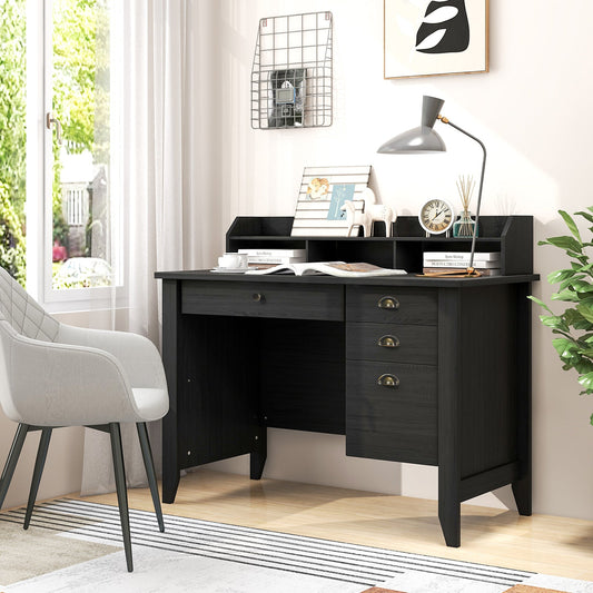 Computer Desk PC Laptop and Writing Table Workstation -Black - Tampa Home & Garden Store