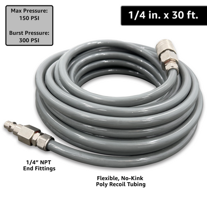 ViperFlow Poly Air Hose Kit - 1/4" x 30 ft. - Tampa Home & Garden Store
