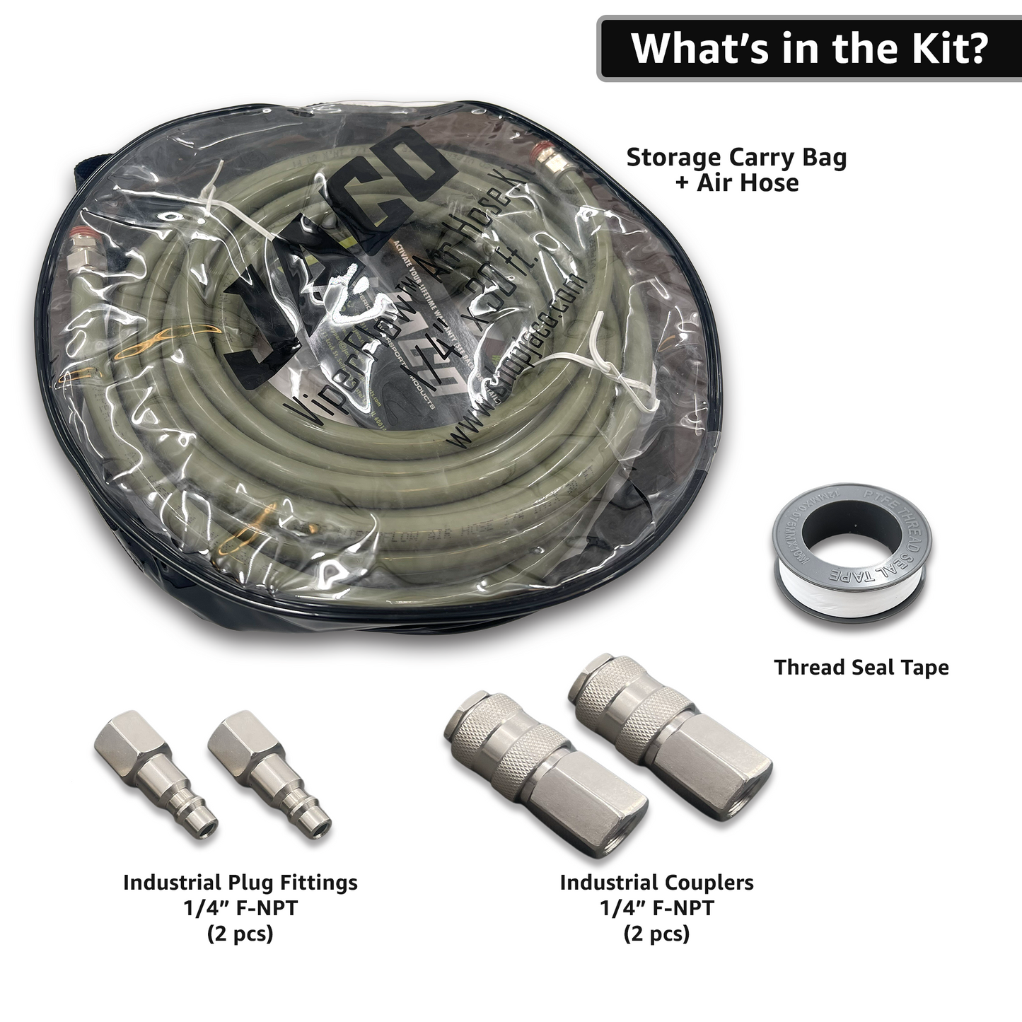 ViperFlow Poly Air Hose Kit - 1/4" x 30 ft. - Tampa Home & Garden Store