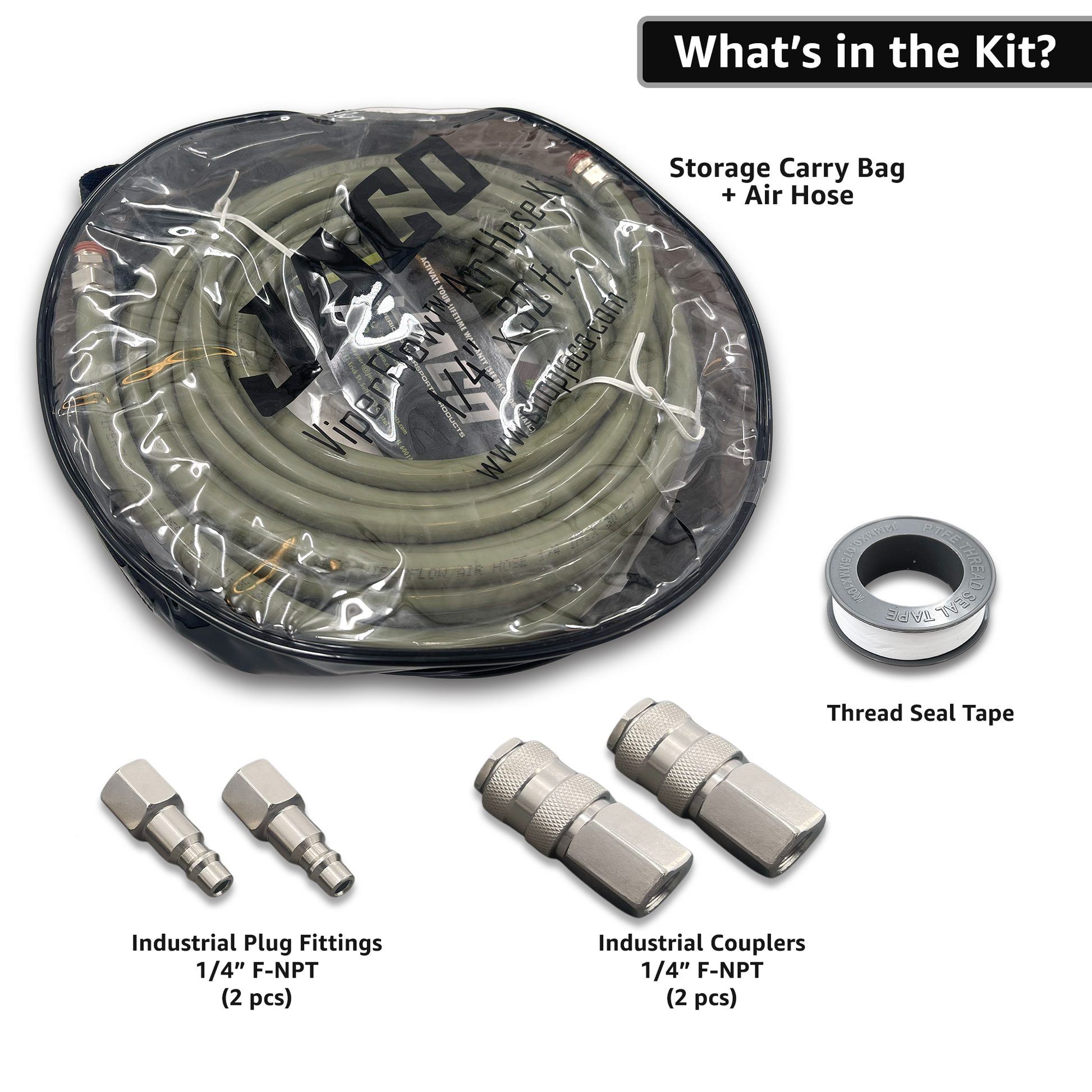ViperFlow Poly Air Hose Kit - 1/4" x 30 ft. - Tampa Home & Garden Store