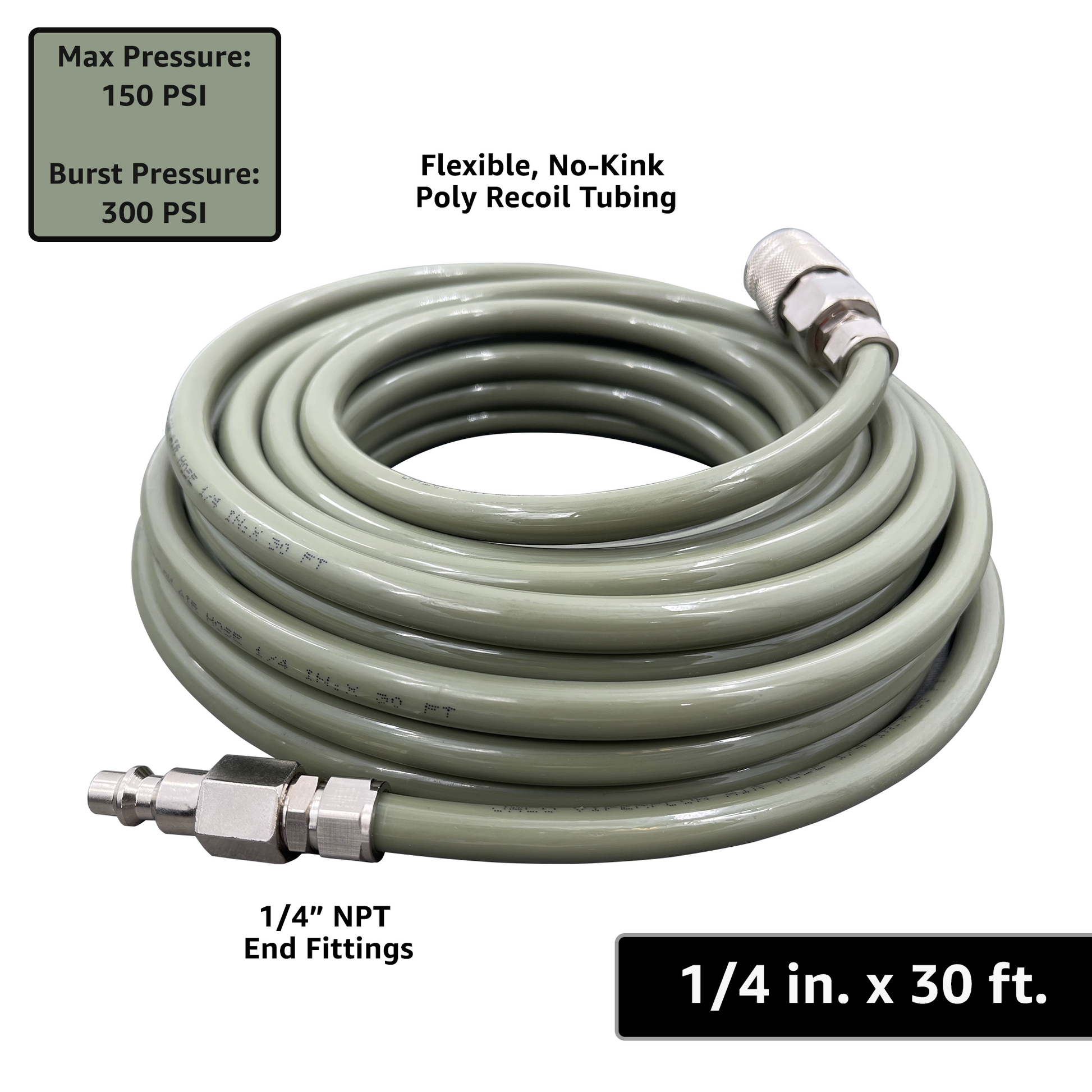 ViperFlow Poly Air Hose Kit - 1/4" x 30 ft. - Tampa Home & Garden Store