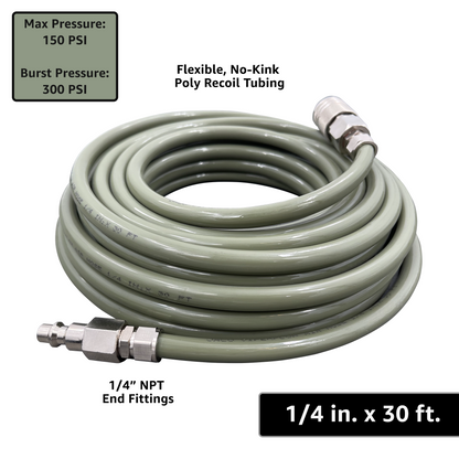 ViperFlow Poly Air Hose Kit - 1/4" x 30 ft. - Tampa Home & Garden Store