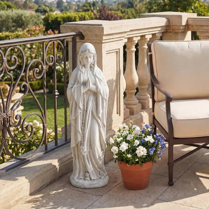 Virgin Mary Statue and Outdoor Sculpture