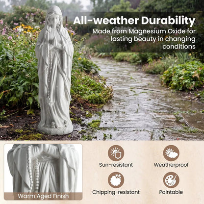 Virgin Mary Statue and Outdoor Sculpture