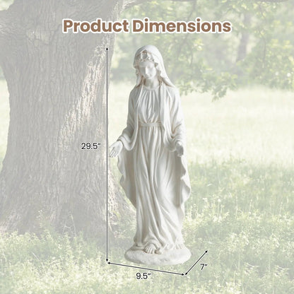 Virgin Mary Statue 29.5 Inch Outdoor Sculpture