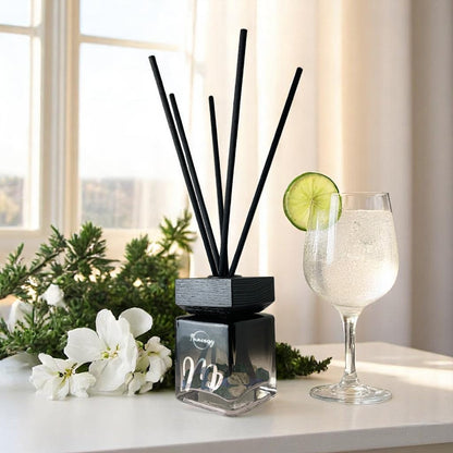 Virgo Zodiac Crystal-Enhanced Reed Oil Diffuser, Botanical Gin and Juniper Scent, 100ml - Tampa Home & Garden Store
