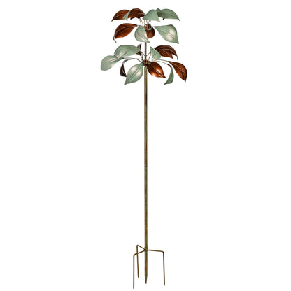 VivaStyle Wind Spinner, Verdigris & Copper Leaf, 96"H - Tampa Home & Garden Store