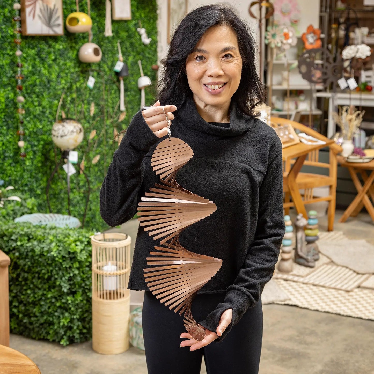 VivaStyle Windspinner, Copper Stainless Steel Illusion Spinner, 20"H - Tampa Home & Garden Store