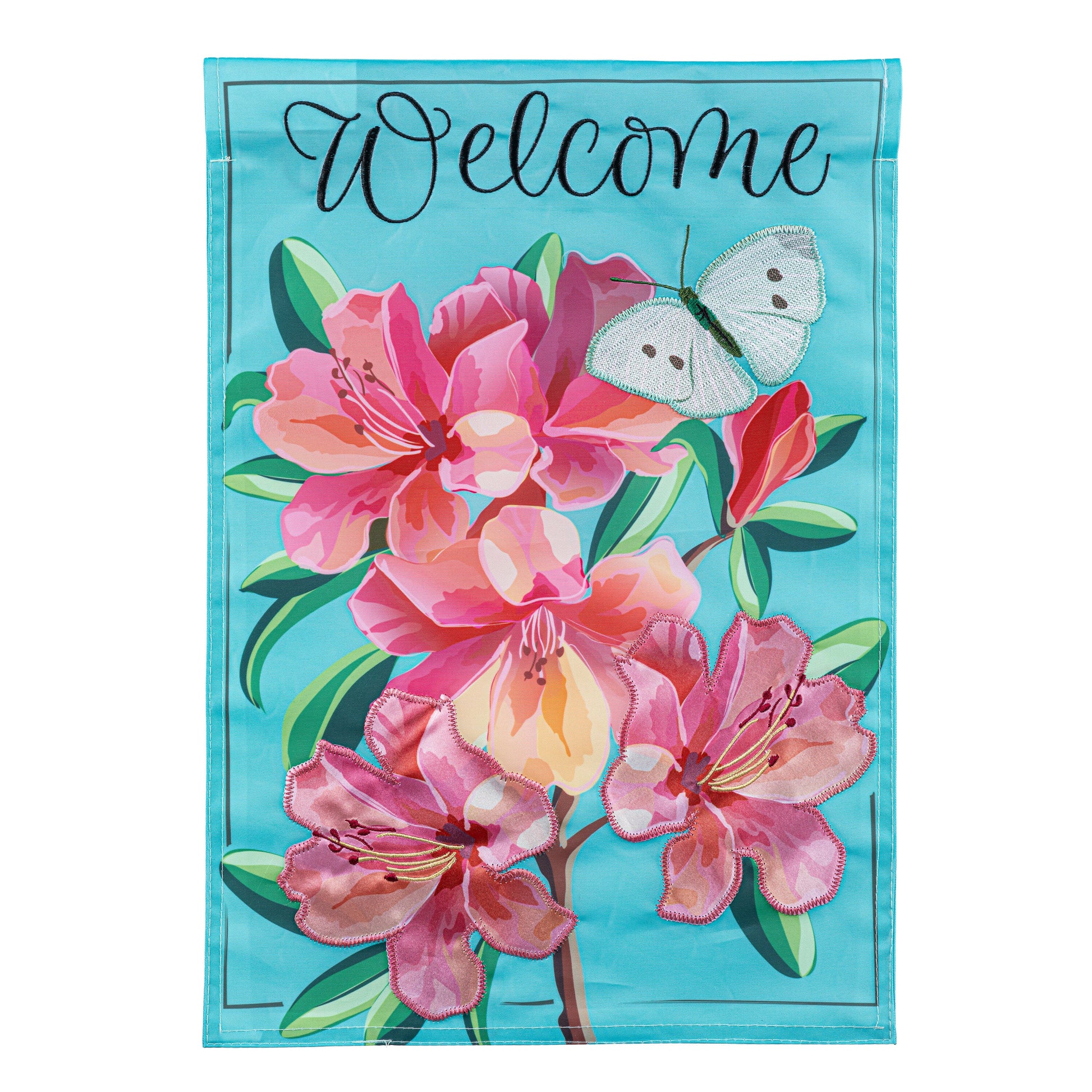 Vivid Azaleas Applique Garden Flag - Tampa Home & Garden Store