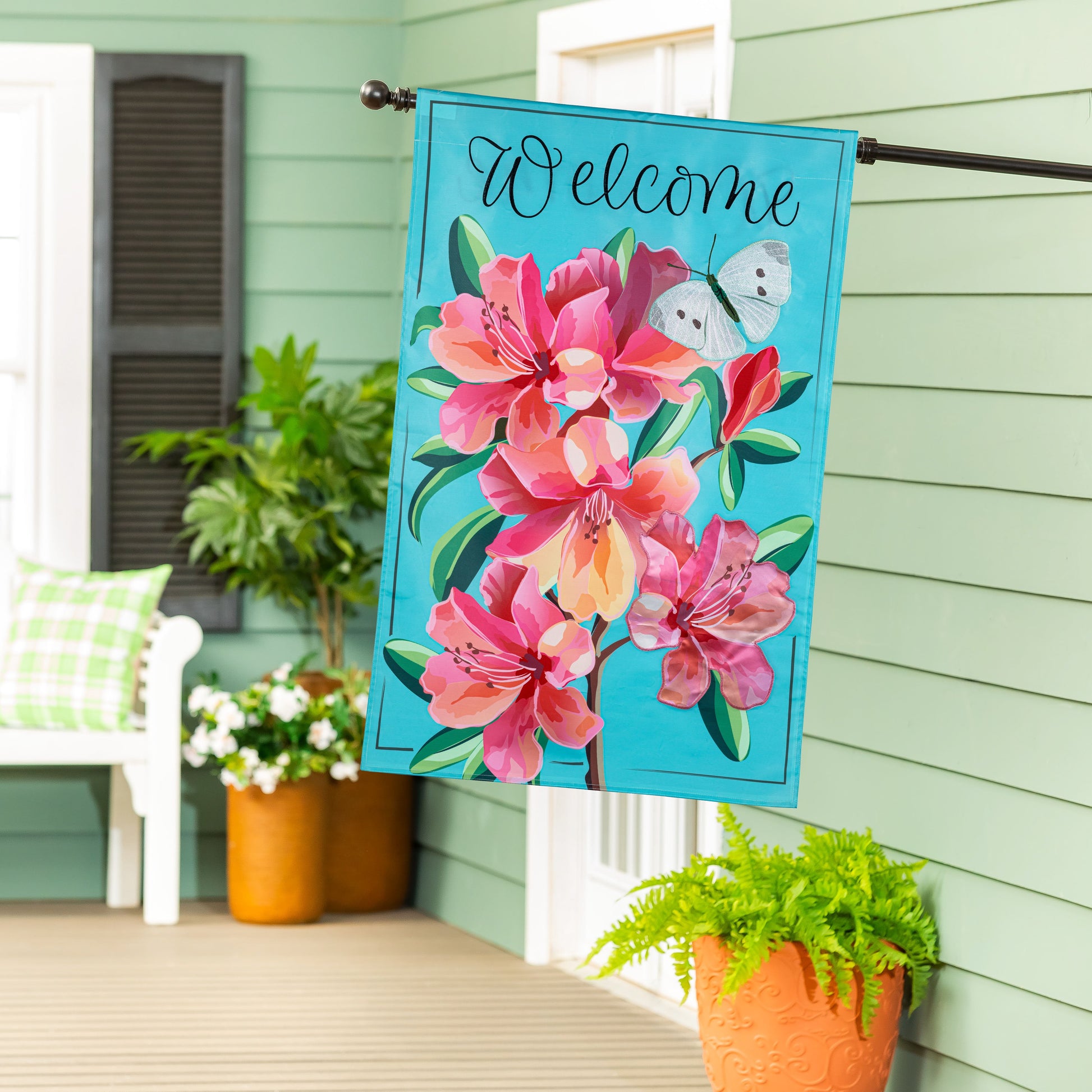 Vivid Azaleas Applique House Flag - Tampa Home & Garden Store