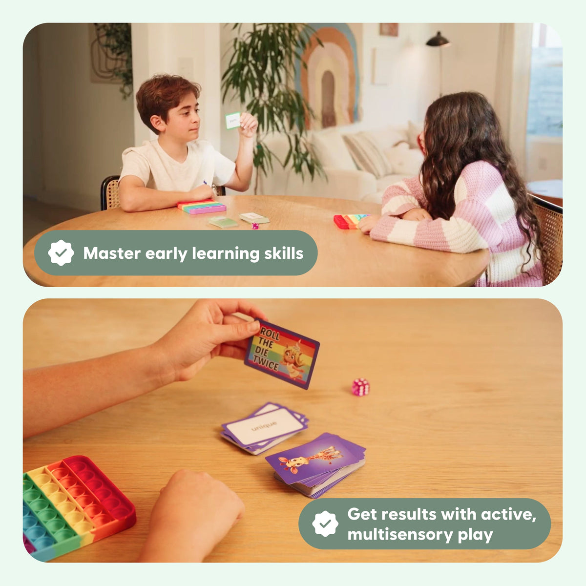 The Vocabulary Game by The Fidget Games; kids use colorful cards to learn words on Tampa Home & Garden Store