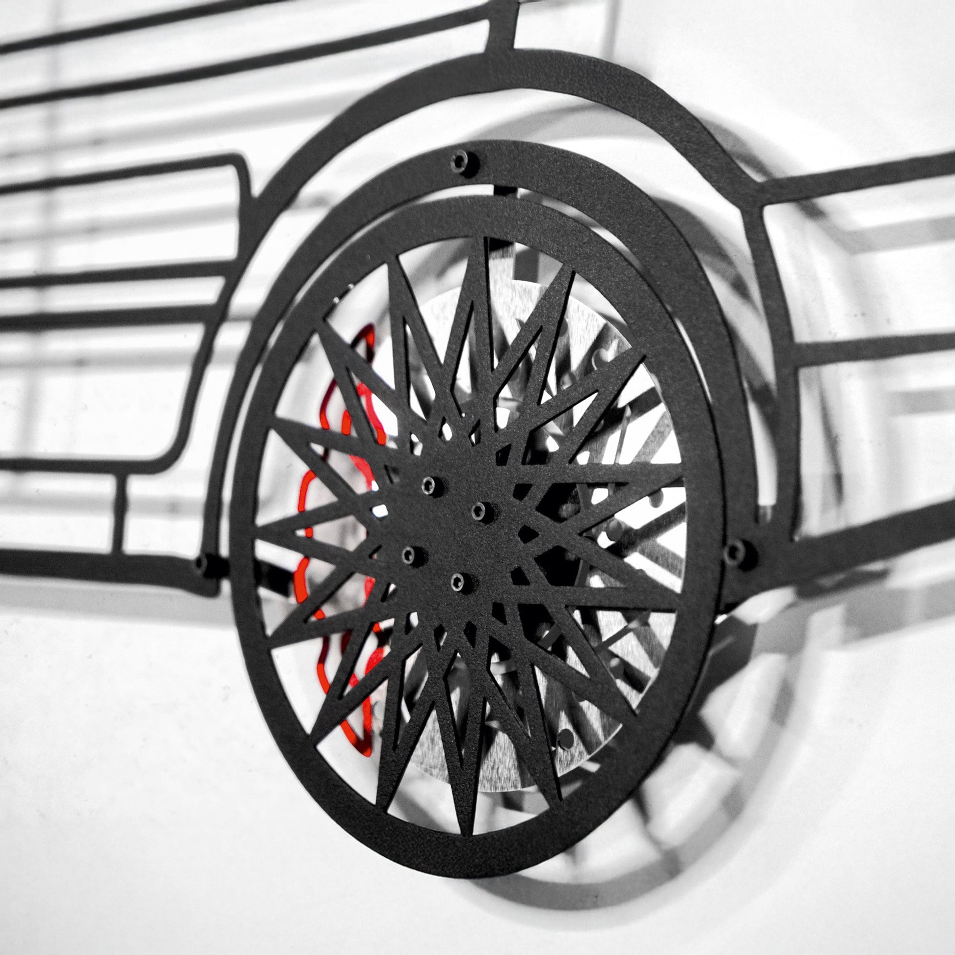 Volkswagen Golf Mk1 Wall Art – Classic Hot Hatch Steel Silhouette with Spinning Wheels-KAFMEKA046 - Tampa Home & Garden Store