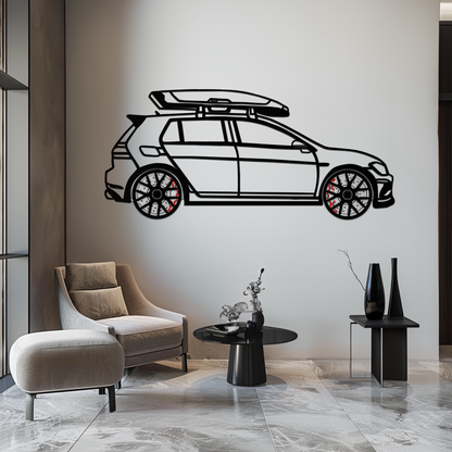 Volkswagen Golf R Spectrum Metal Wall Art – Rotating Wheels Car Silhouette Wall Decor, Unique Gift for Car Lovers-KAFMEKA090 - Tampa Home & Garden Store