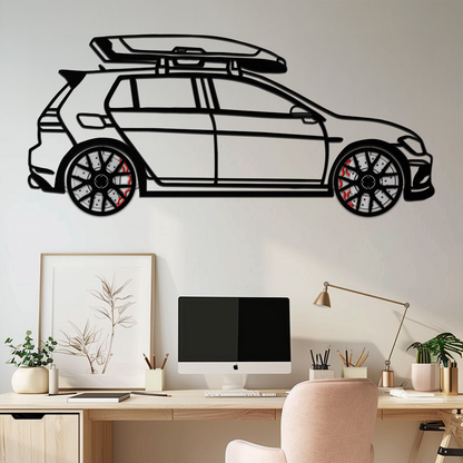 Volkswagen Golf R Spectrum Metal Wall Art – Rotating Wheels Car Silhouette Wall Decor, Unique Gift for Car Lovers-KAFMEKA090 - Tampa Home & Garden Store
