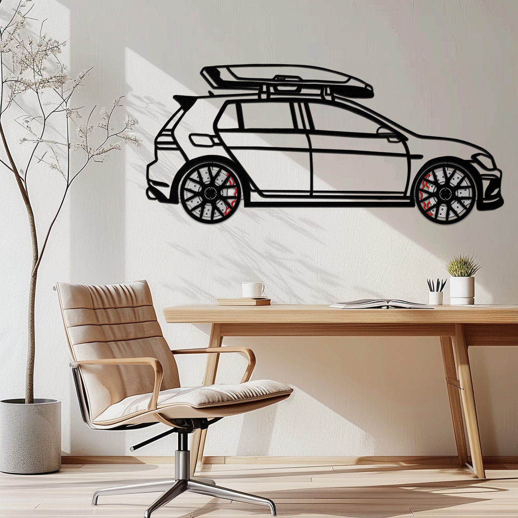 Volkswagen Golf R Spectrum Metal Wall Art – Rotating Wheels Car Silhouette Wall Decor, Unique Gift for Car Lovers-KAFMEKA090 - Tampa Home & Garden Store