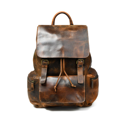 Vortex Leather Backpack: Burnt Brown - Tampa Home & Garden Store