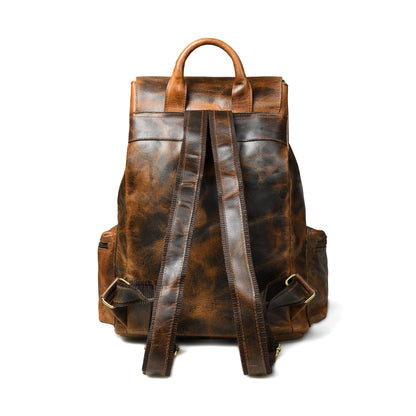 Vortex Leather Backpack: Burnt Brown - Tampa Home & Garden Store