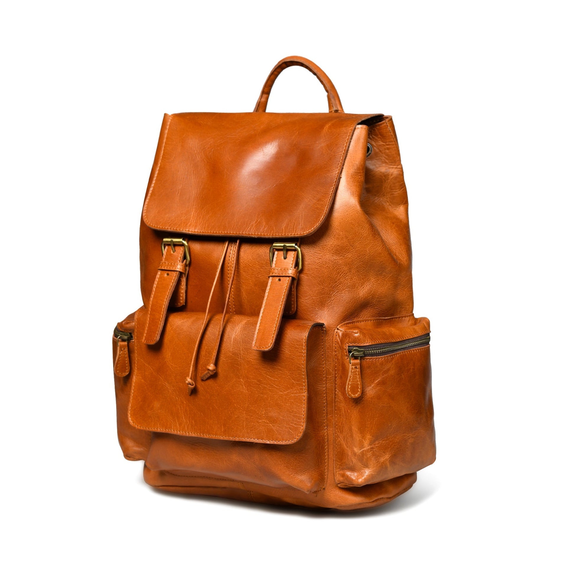 Vortex Leather Backpack: Tan Brown - Tampa Home & Garden Store