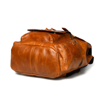 Vortex Leather Backpack: Tan Brown - Tampa Home & Garden Store
