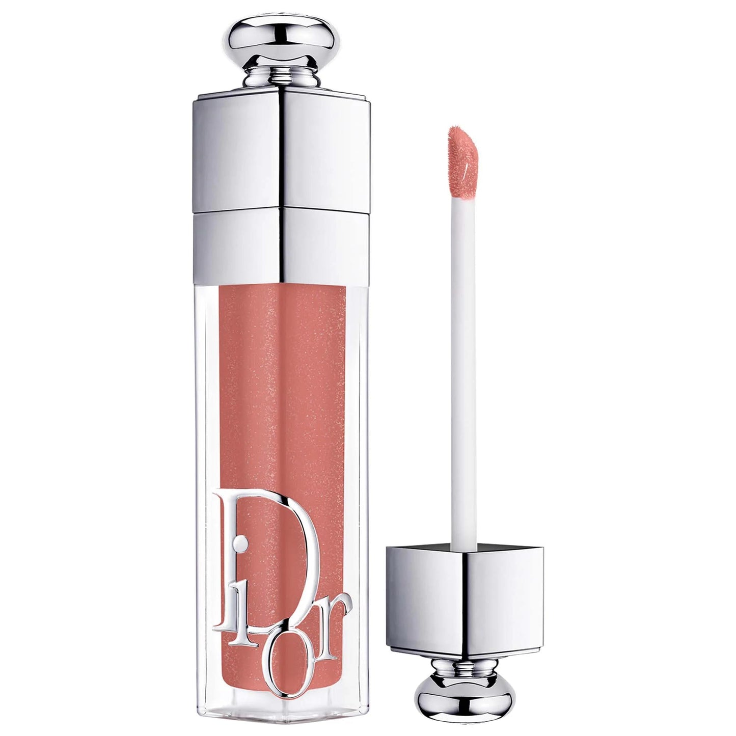 Dior Addict Lip Maximizer lip gloss in pink shade with silver cap and applicator wand on Tampa Home & Garden Store
