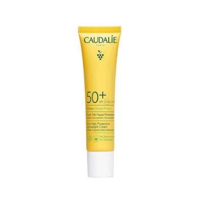 Caudalie Vinosun SPF 50+ sunscreen cream yellow vegan on Tampa Home & Garden Store